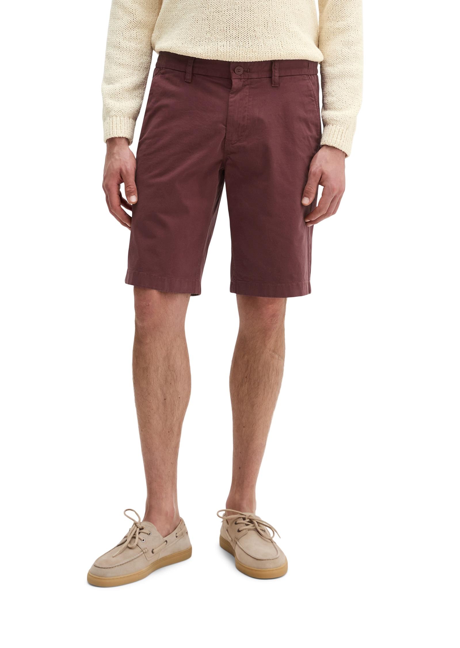 Shorts Marc O'polo, Herren, Gr. 31, N-Gr, Acai, Twill, Obermaterial: 97% Baumwolle, 3% Elasthan, Knieumspielend, Hosen Shorts, Model Reso Jogger Regular In Softer Twill Stretch-QualitäT