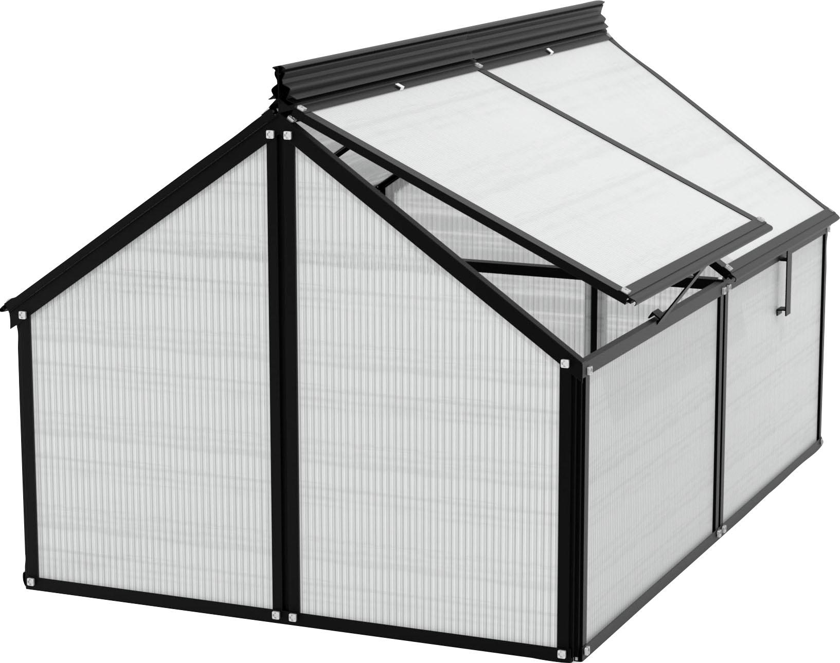 Frühbeet VITAVIA "Gaia Jumbo", schwarz, B:83,1cm H:71,9cm T:119,3cm, Pflanzgefäße, Frühbeet, BxTxH: 83x119x72 cm, HKP 4mm, schwarz