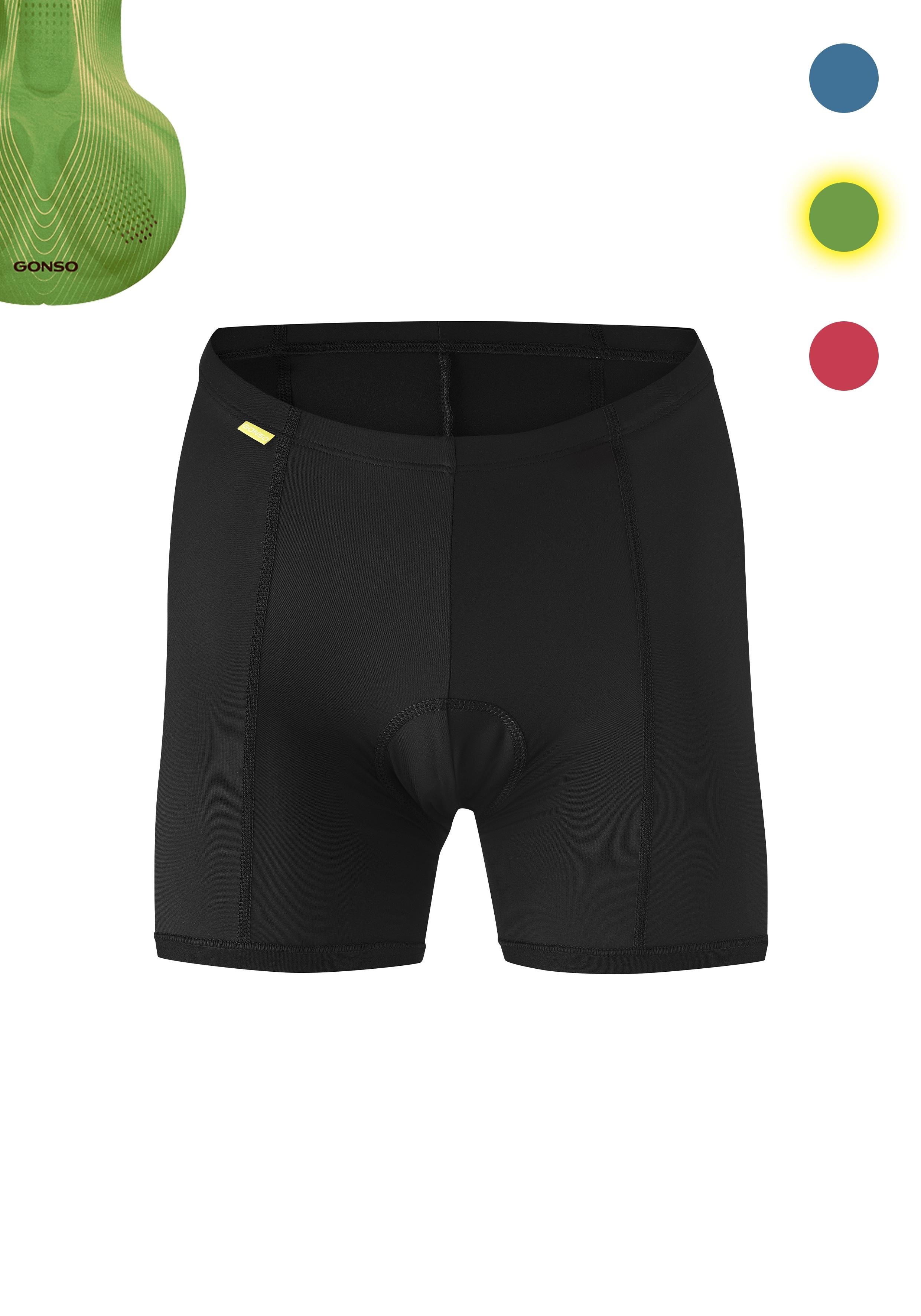 Fahrradhose Gonso "Sitivo U W", Damen, Gr. 46, NormalgrößEn, Schwarz (GrüN), 92% Polyamid, 8% Elasthan, Hosen Fahrradhose, Damen Fahrradunterhose, Radhose Mit Speziellem Sitzpolster, Tight Fit