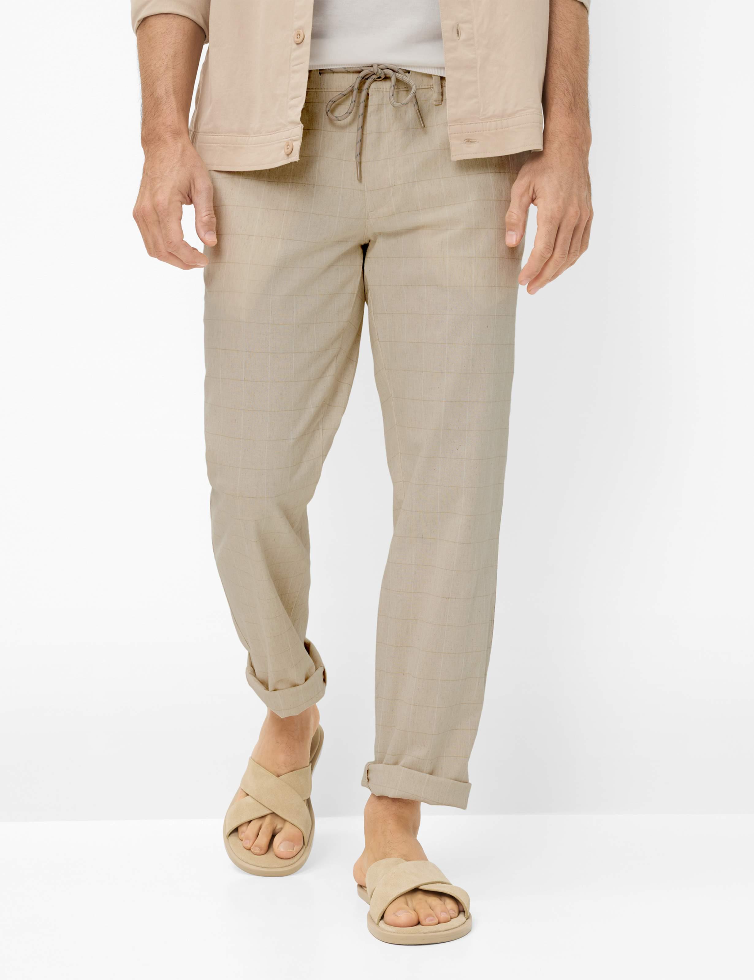 Eurex By Brax Herren Chino Style Till Ecru Check, Hellbeige, Gr. 56