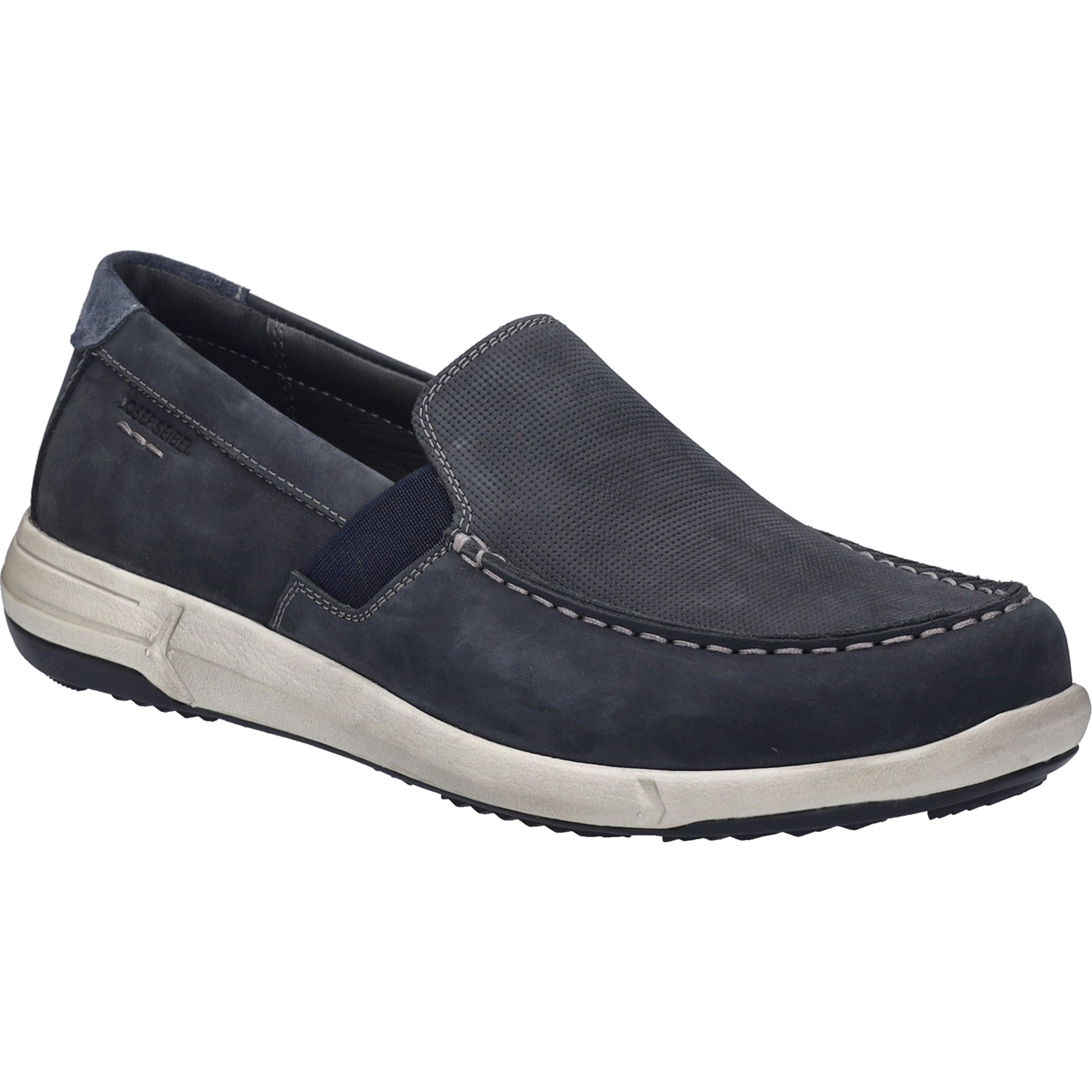 Slipper Josef Seibel "Enrico 31, Indigo", Herren, Gr. 43, Blau (Indigo), Obermaterial: 100% Rindsleder Leather Cow., Schuhe Slipper