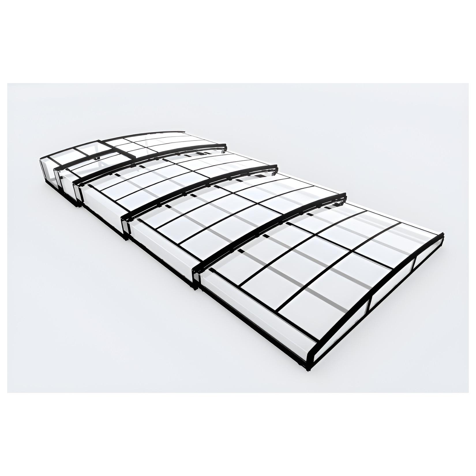 Poolüberdachung ""Aqualina"" aus Aluminium, ca. 8,81 x 3,26 x 0,92 m