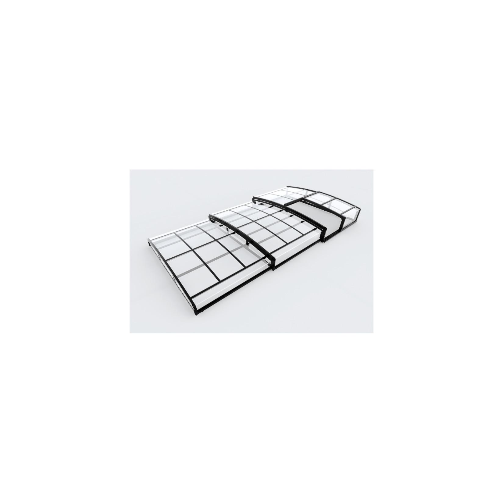 Poolüberdachung ""Aqualina"" aus Aluminium, ca. 6,63 x 4,26 x 0,92 m