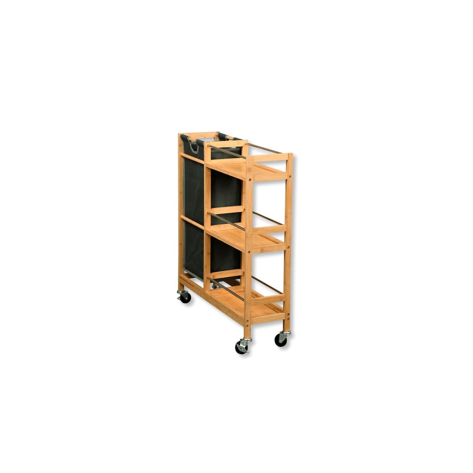 KESPER Nischenwagen mit Flaschensammler, Bambus