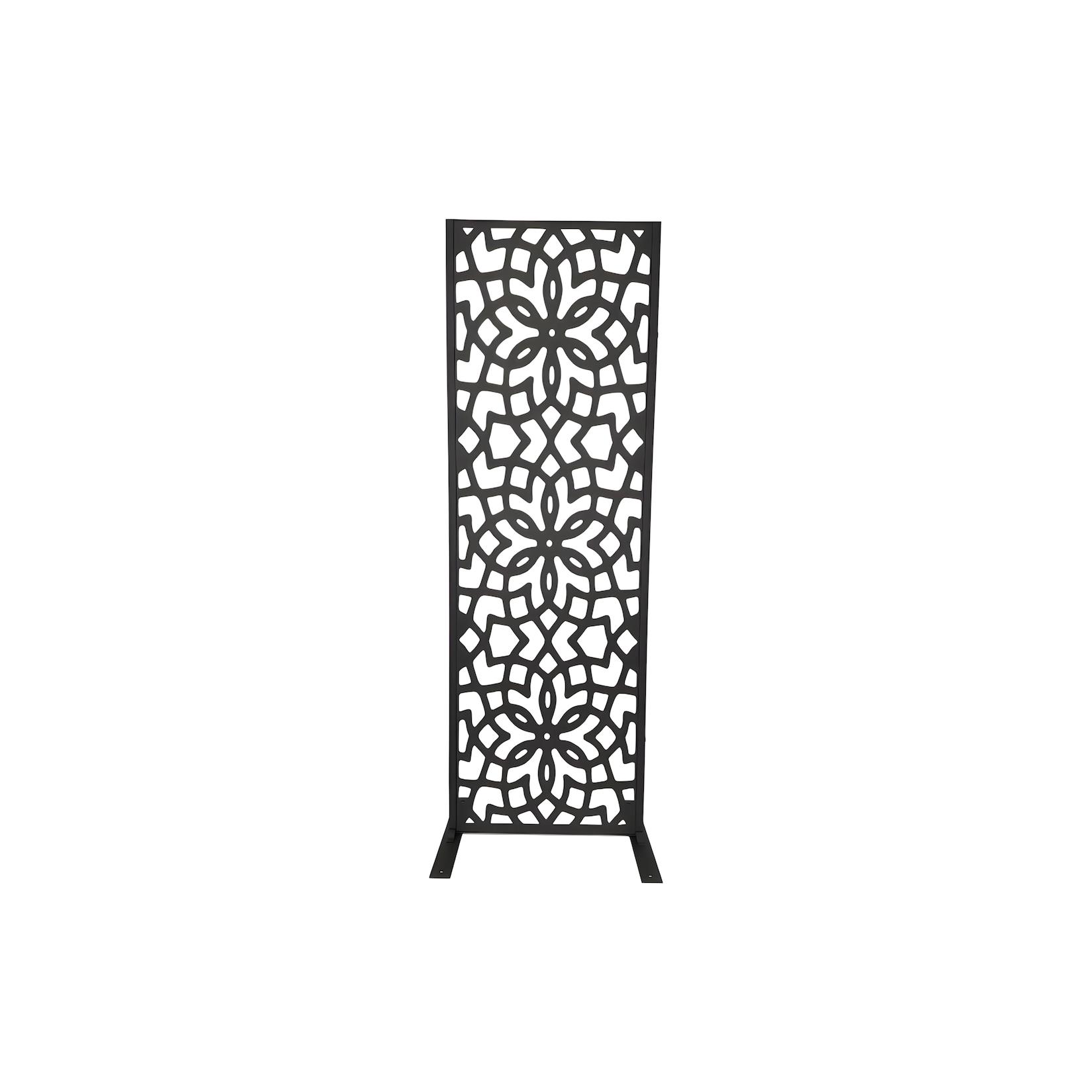 Dekoratives Metallpaneel Metallsichtschutzwand ca. 150 x 50 cm - Schwarz Mosaik