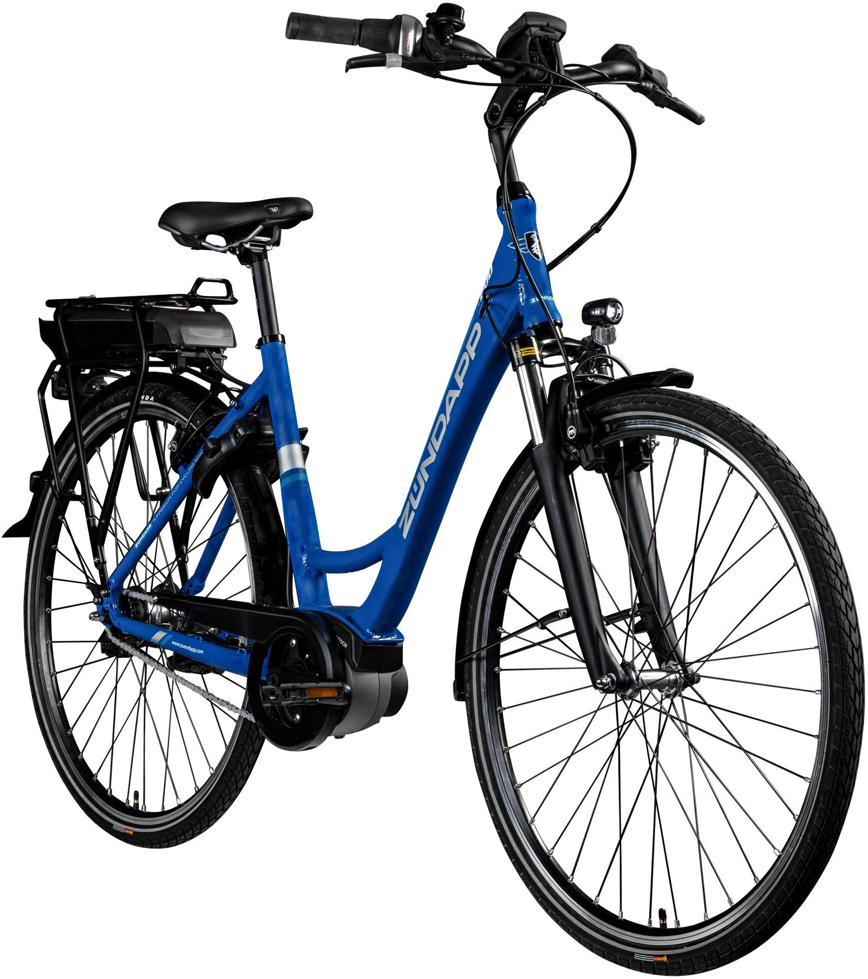 E-Bike ZÜNdapp "X200 - Bosch Mittelmotor" Gr. 51, Blau (Blau, Schwarz), ElektrofahrräDer, 51Cm, 28 Zoll (71,12Cm), Pedelec, Elektrofahrrad FüR Damen U. Herren, Topseller