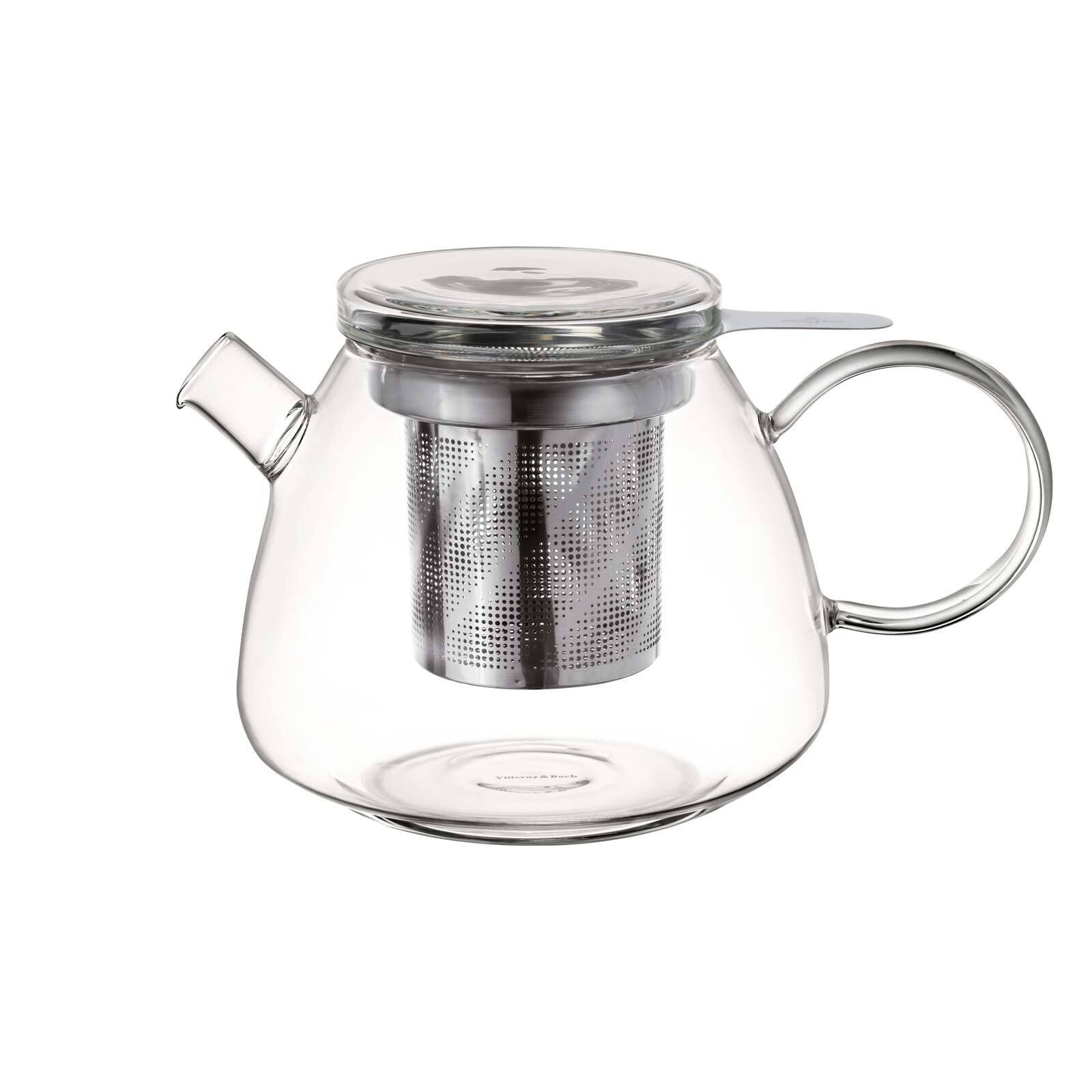 Teekanne Villeroy & Boch "Teekanne Mit Sieb Artesano Hot & Cold 1000 Ml Transparent", Bunt (Transparent), Kannen