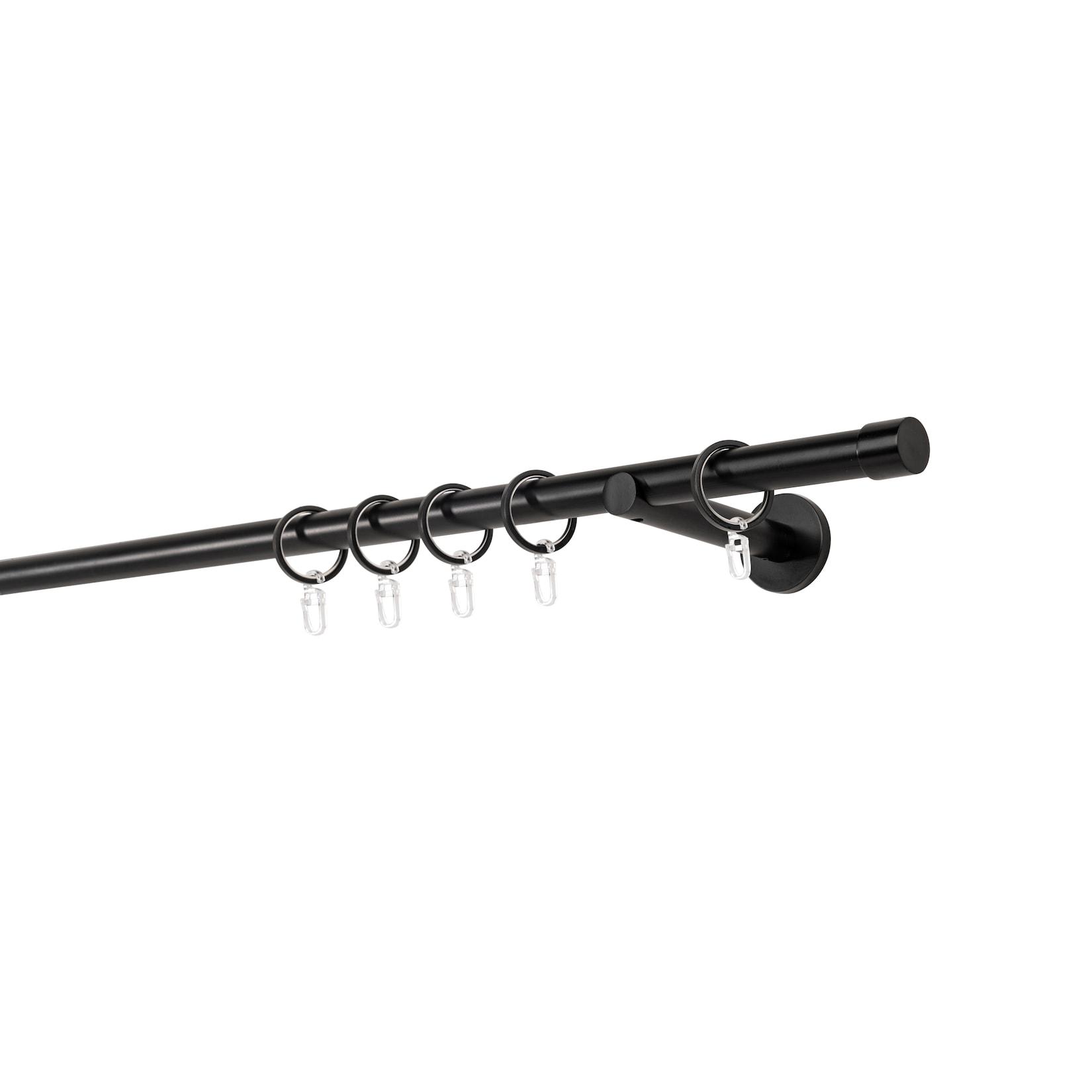 ONDECO 20mm,1-läufig,Rohr,Wandträger 12cm,Endstück cap Farbe: Schwarz, Größe: 310cm