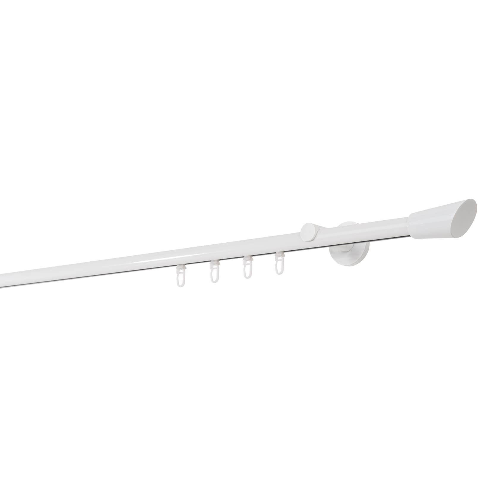 ONDECO 20mm,1-läufig,Profil,Wandträger 6,5cm,Endstück rag Farbe: Weiß, Größe: 330cm