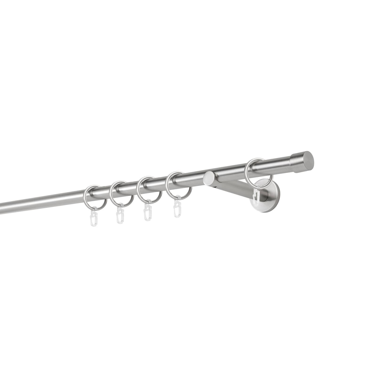 ONDECO 20mm,1-läufig,Rohr,Wandträger 12cm,Endstück cap Farbe: Edelstahl-Optik, Größe: 230cm