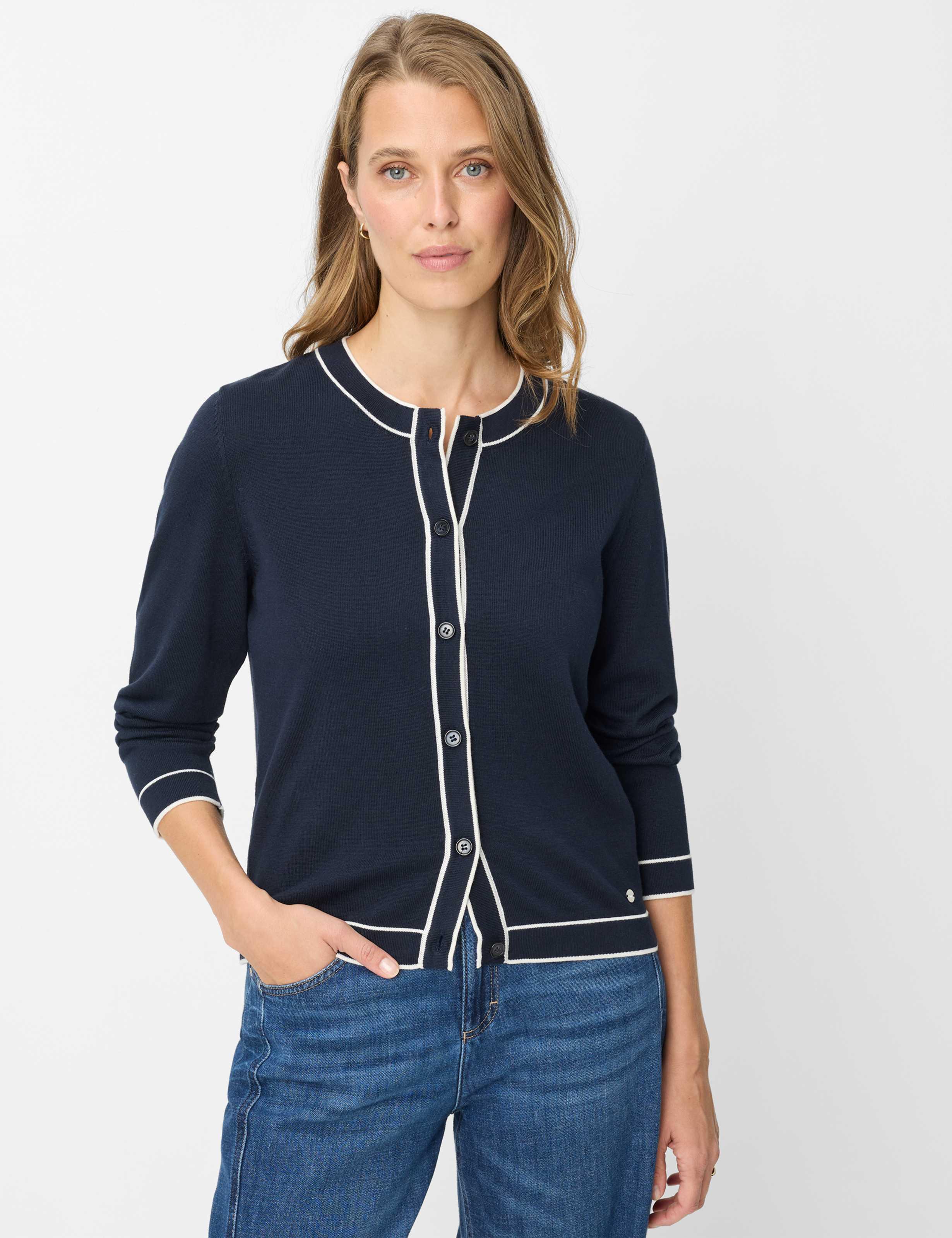 Brax Dames Vest Style ANN navy, donkerblauw,