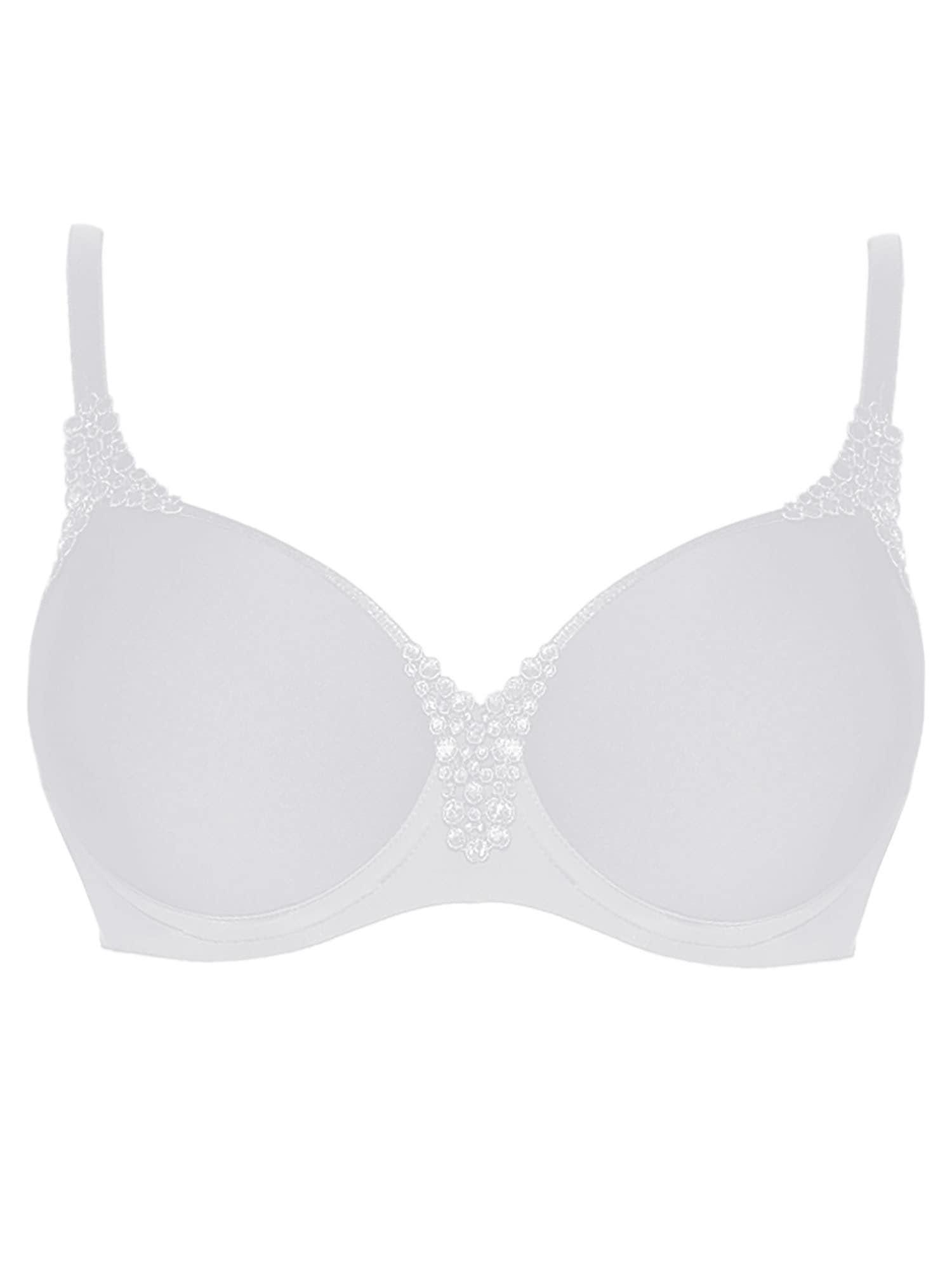 T-Shirt-BH VIANIA "Spacer Bügel BH Carola", Damen, Gr. 75, Cup D, weiß, Stoff, Obermaterial: 62% Polyamid PA. 27% Polyester PES. 11% Elasthan EL., BHs T-Shirt-BH