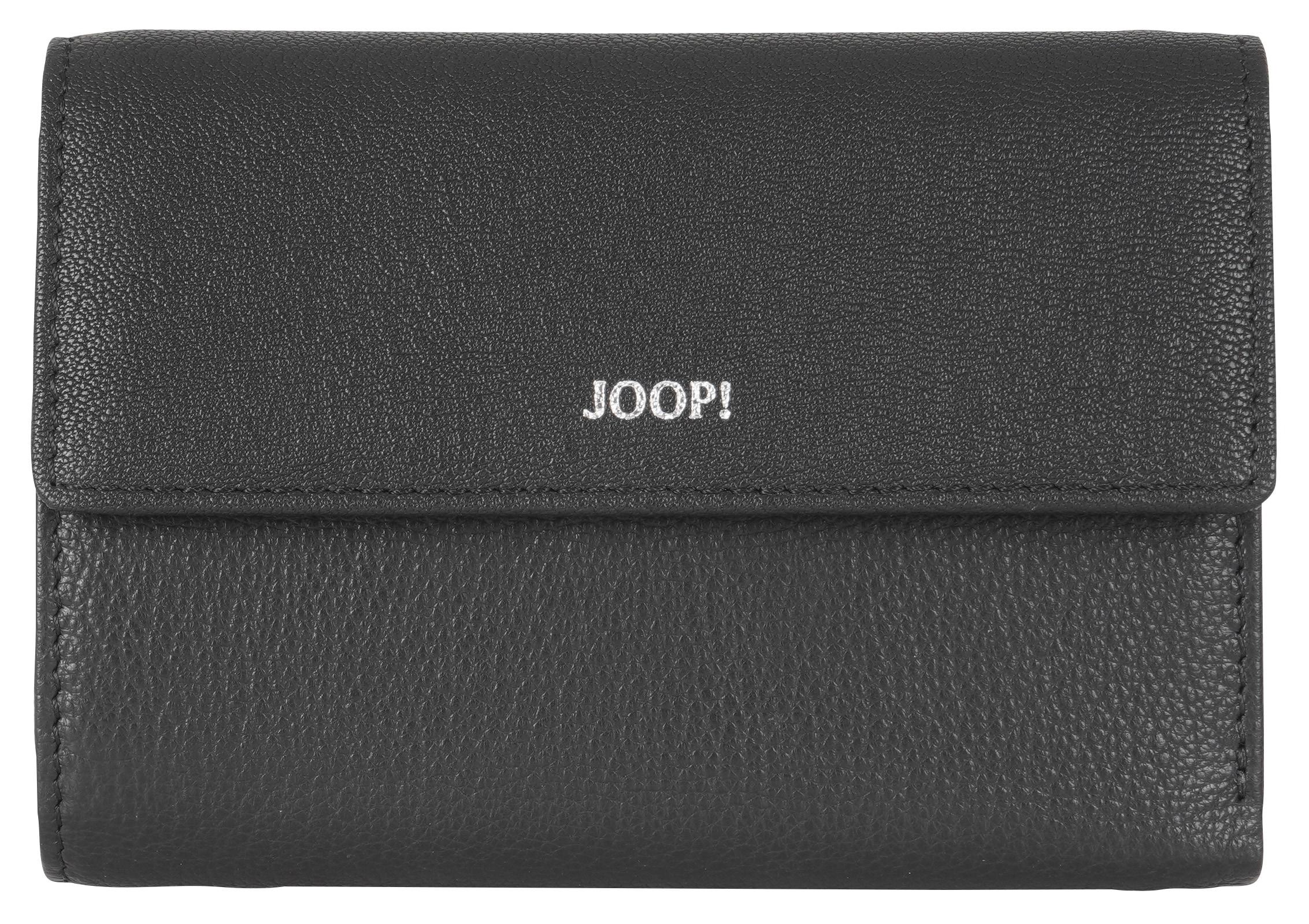 GeldböRse Joop "Lantea Cosma Purse Mh10F", Damen, Schwarz, Ziegenleder, Unifarben, Basic, Kleinlederwaren, Aus Ziegenleder, Mit Weichem Innenmaterial Aus Baumwolle