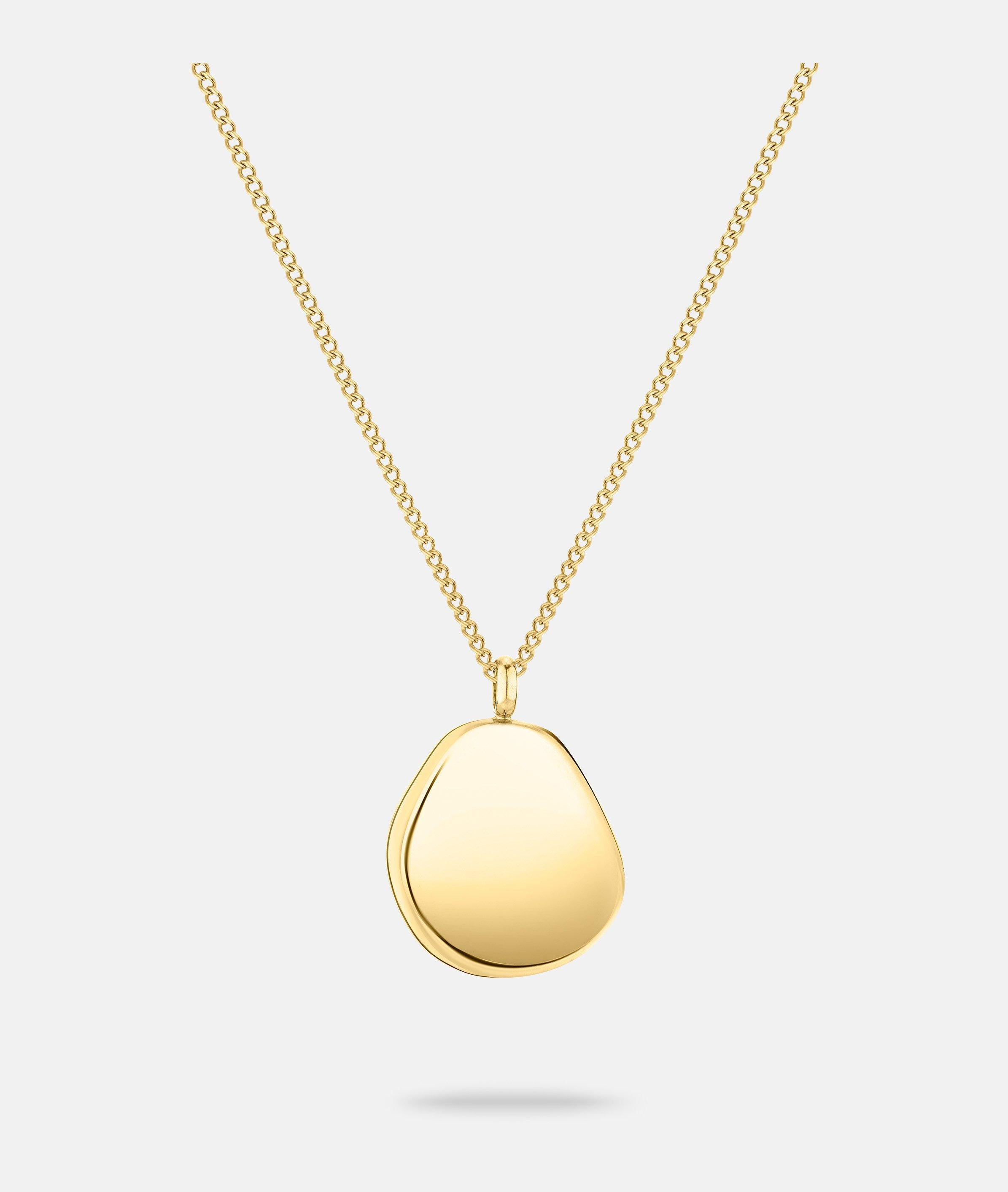 Kette Mit AnhäNger Liebeskind Berlin "Schmuck Geschenk Edelstahl Halskette The Organic", Gold (Gelbgoldfarben), Halsketten, Damen, Edelstahl, L: 50 B: 2Mm, B:2Mm