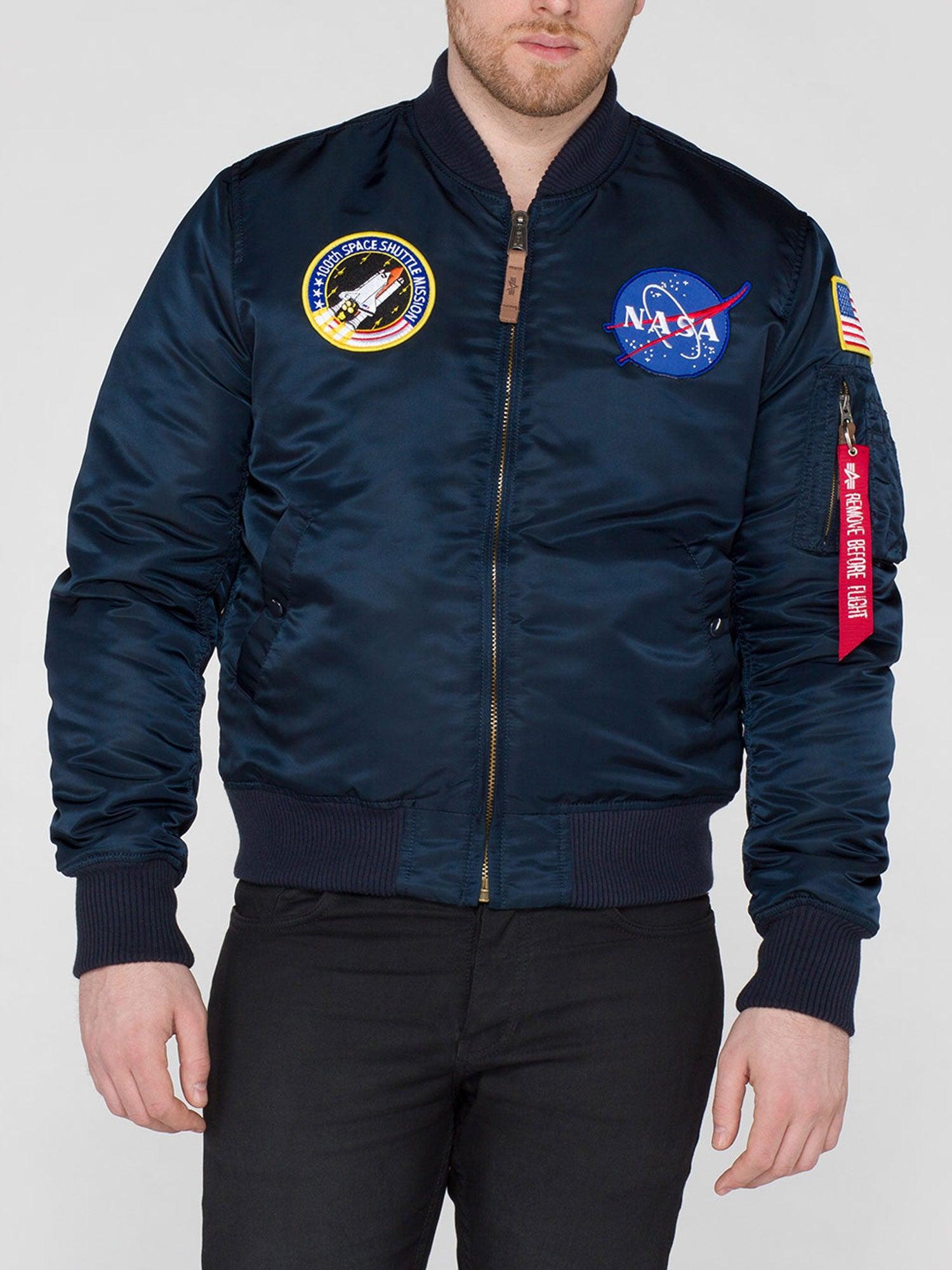 Alpha Industries Herren MA-1 VF Nasa Bomberjacke In Dunkelblau