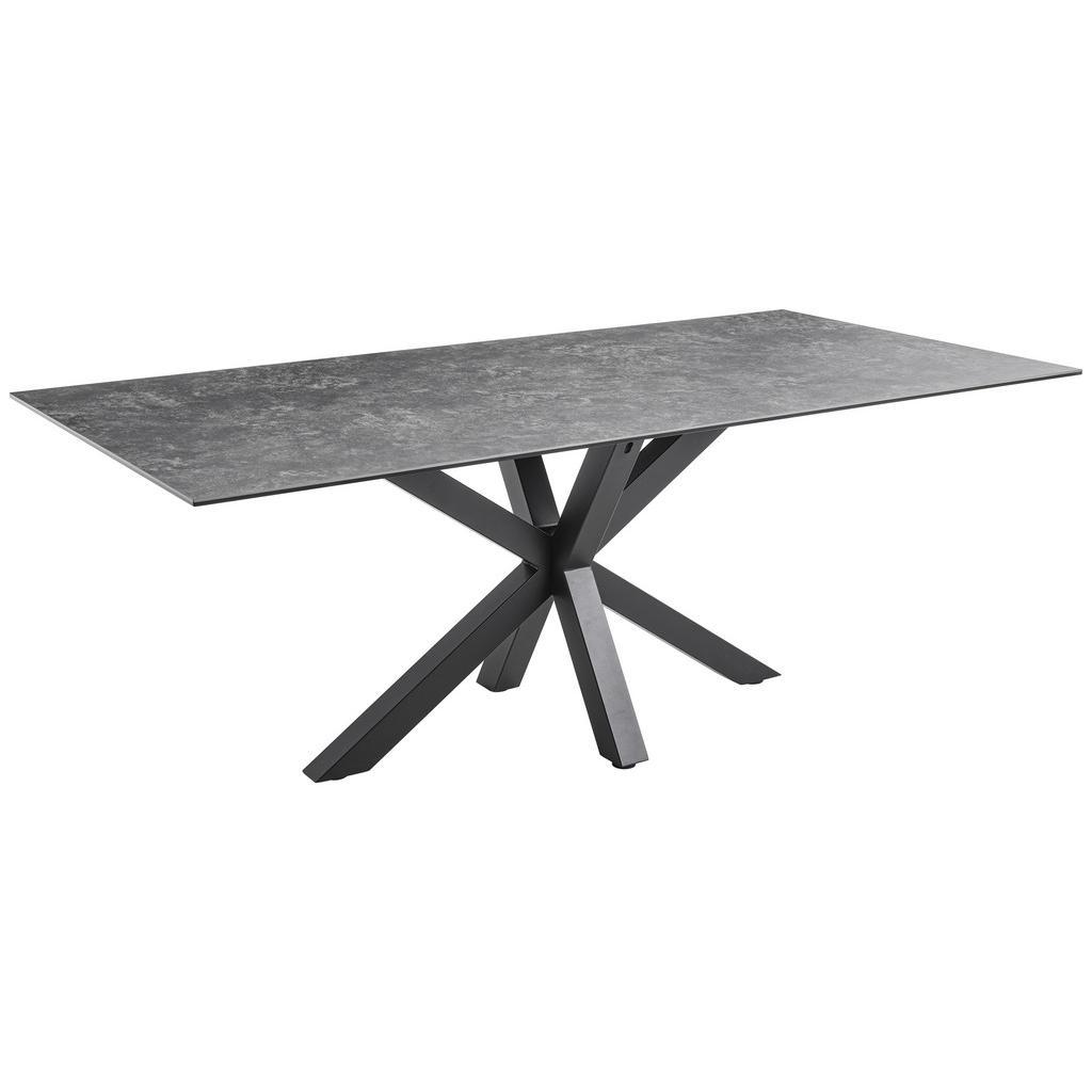 P & B Esstisch , Schwarz, Dunkelgrau , Metall, Keramik , rechteckig , eckig , 100x75x200 cm , Esszimmer, Esstische, Esstische