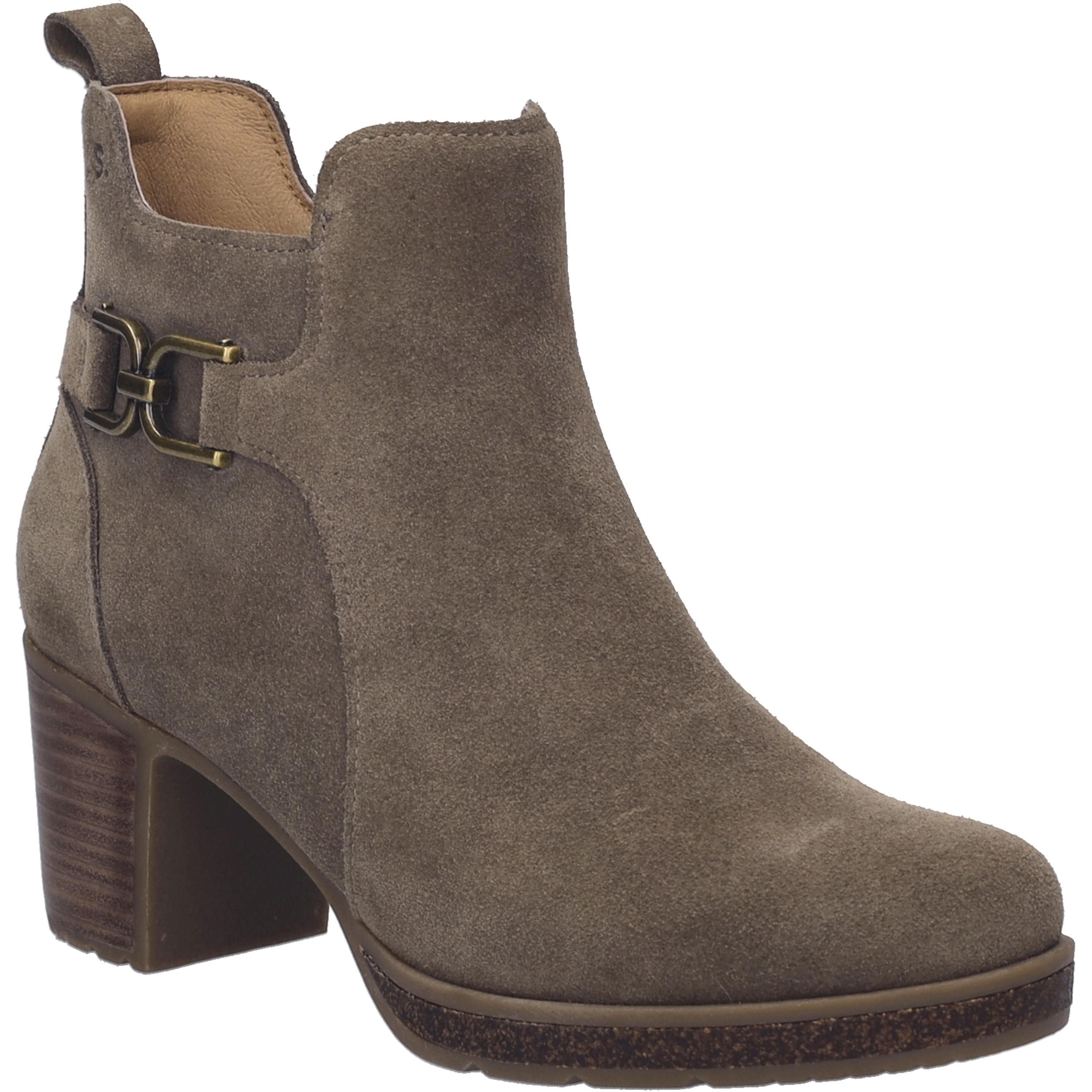 Stiefelette Josef Seibel "Gloria 04, Taupe", Damen, Gr. 40, Grau (Taupe), Obermaterial: 100% Rindsleder Leather Cow., Schuhe Stiefelette
