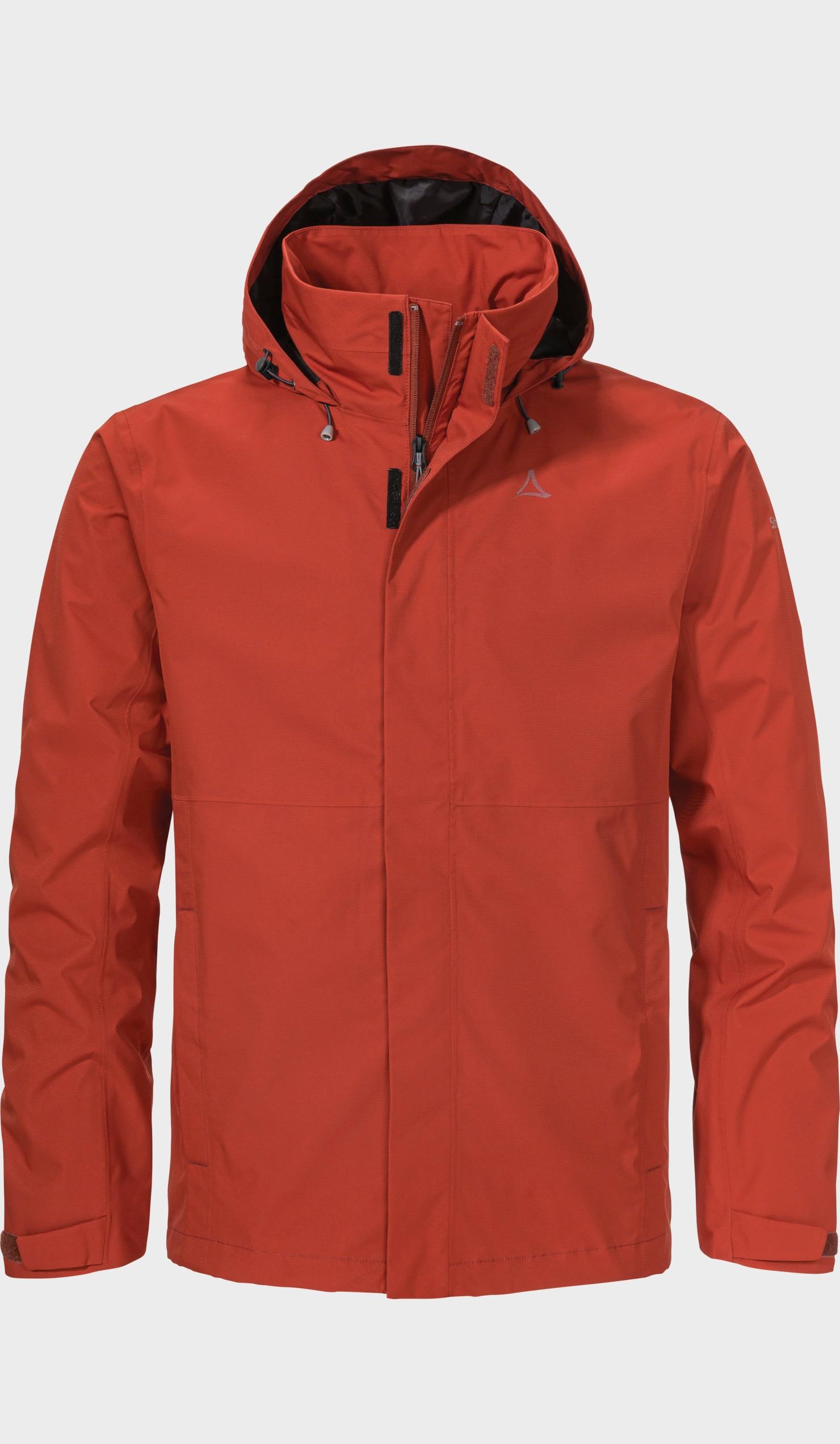 Outdoorjacke SchÖFfel "Jacket Gmund M", Herren, Gr. 52, Rot (5590, Rot), Oberstoff: Aussenseite: 100% Polyester; (Membran: Polyurethan); Futter Rumpf Oben: 100% Polyester, Regular Fit, Hoch Geschlossener Ausschnitt, Jacken Outdoorjacke