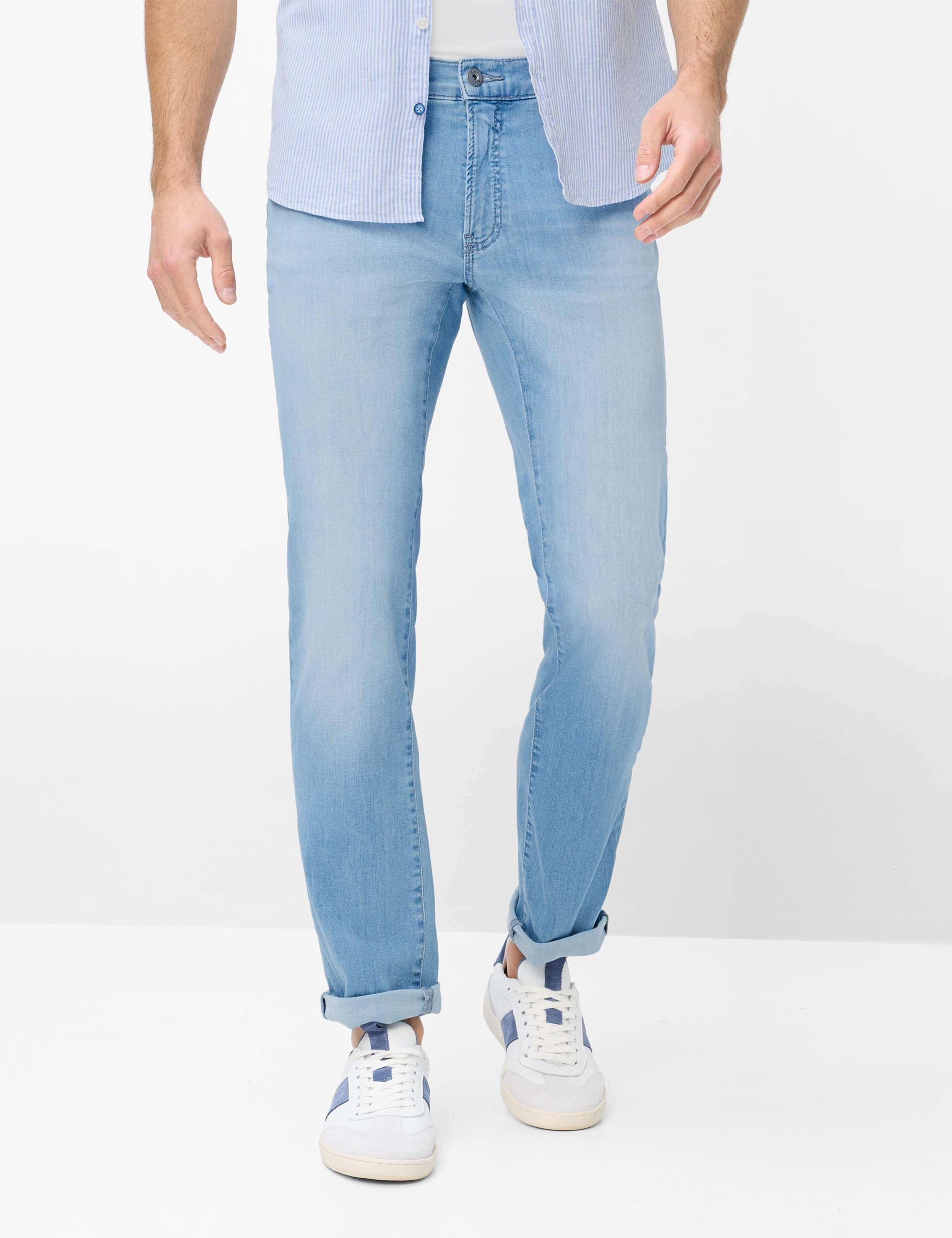 5-Pocket-Jeans Brax "Style Chuck", Herren, Gr. 46, LäNge 32, Hellblau, Denim/Jeans, 92% Baumwolle, 6% Elastomultiester, 2% Elasthan, Jeans 5-Pocket-Jeans
