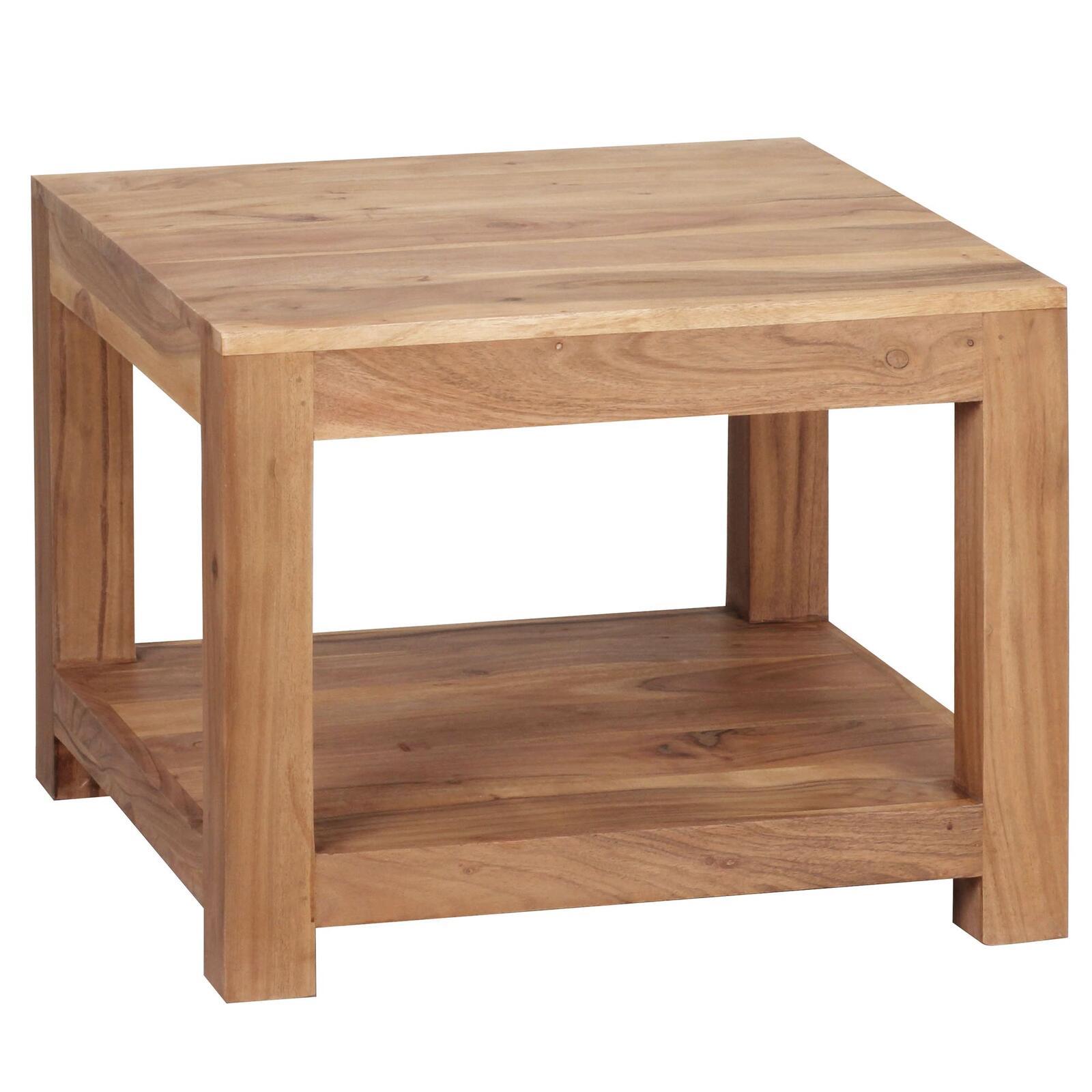 Wohnling WL1.571 Couchtisch Mumbai Massivholz Akazie 60 Cm X 60 Cm X 45 Cm