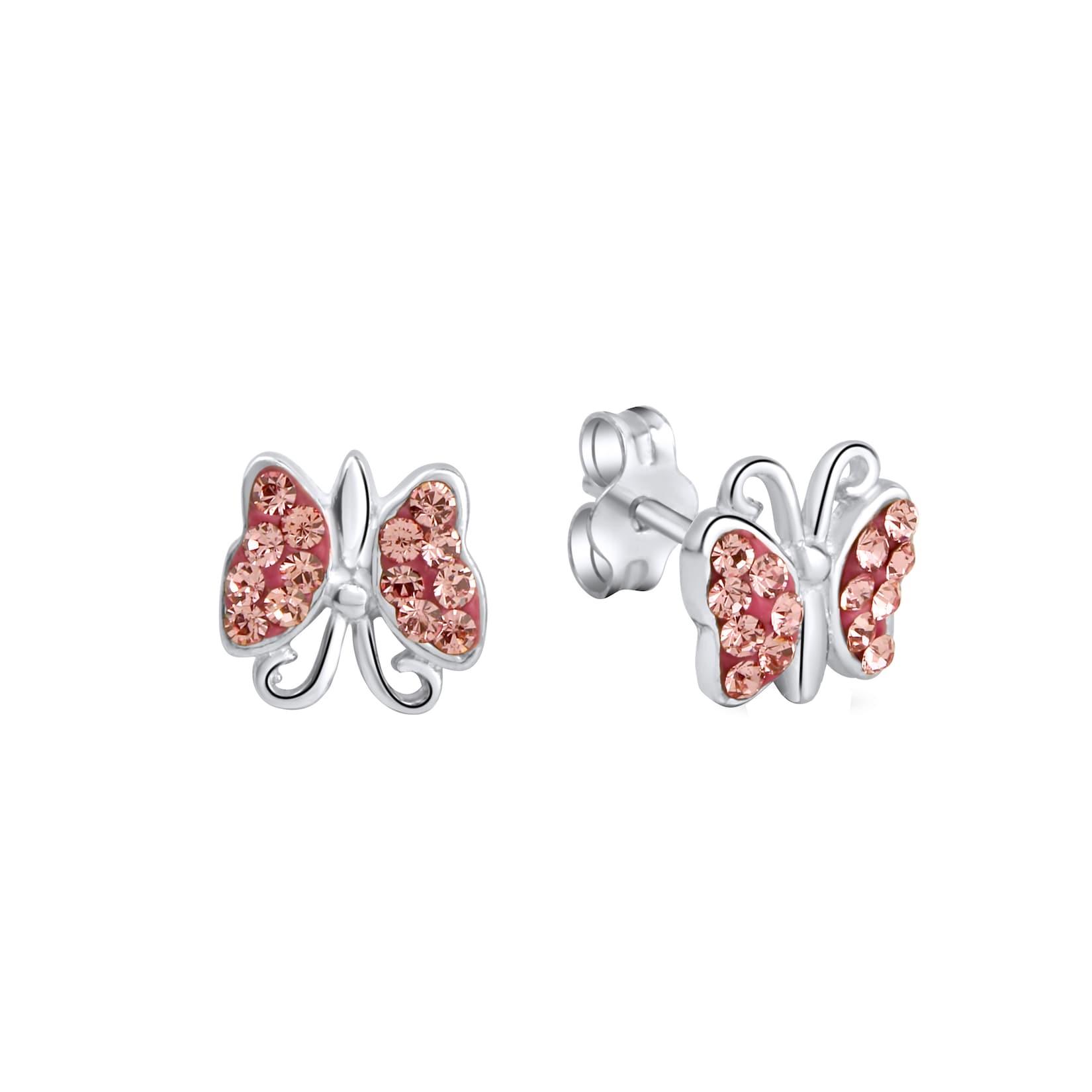 Zeeme for Kids Ohrringe 925 Sterling Silber Schmetterling