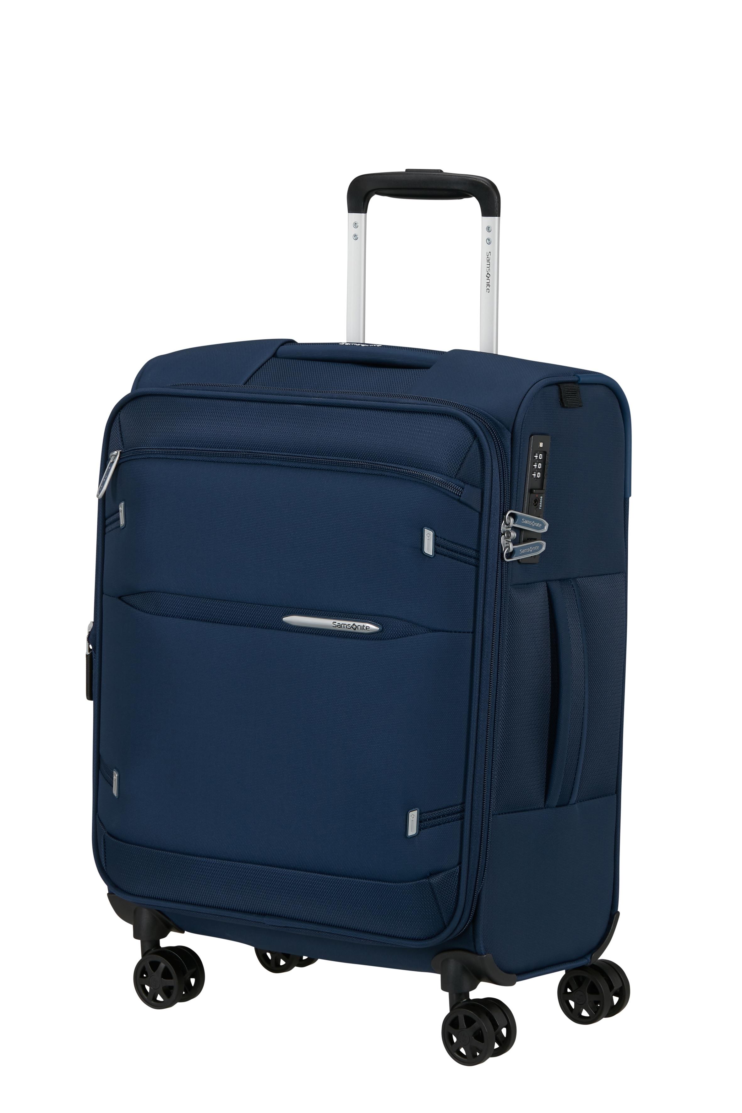 Weichgepäck-Trolley SAMSONITE "GOTWIST", Damen, Gr. B/H/T: 40cm x 55cm x 23cm 42 l, navy blau, Polyester, Koffer Weichgepäck-Trolley, mit Teleskopgriff und mehreren Tragegriffen, innen aus Polyester