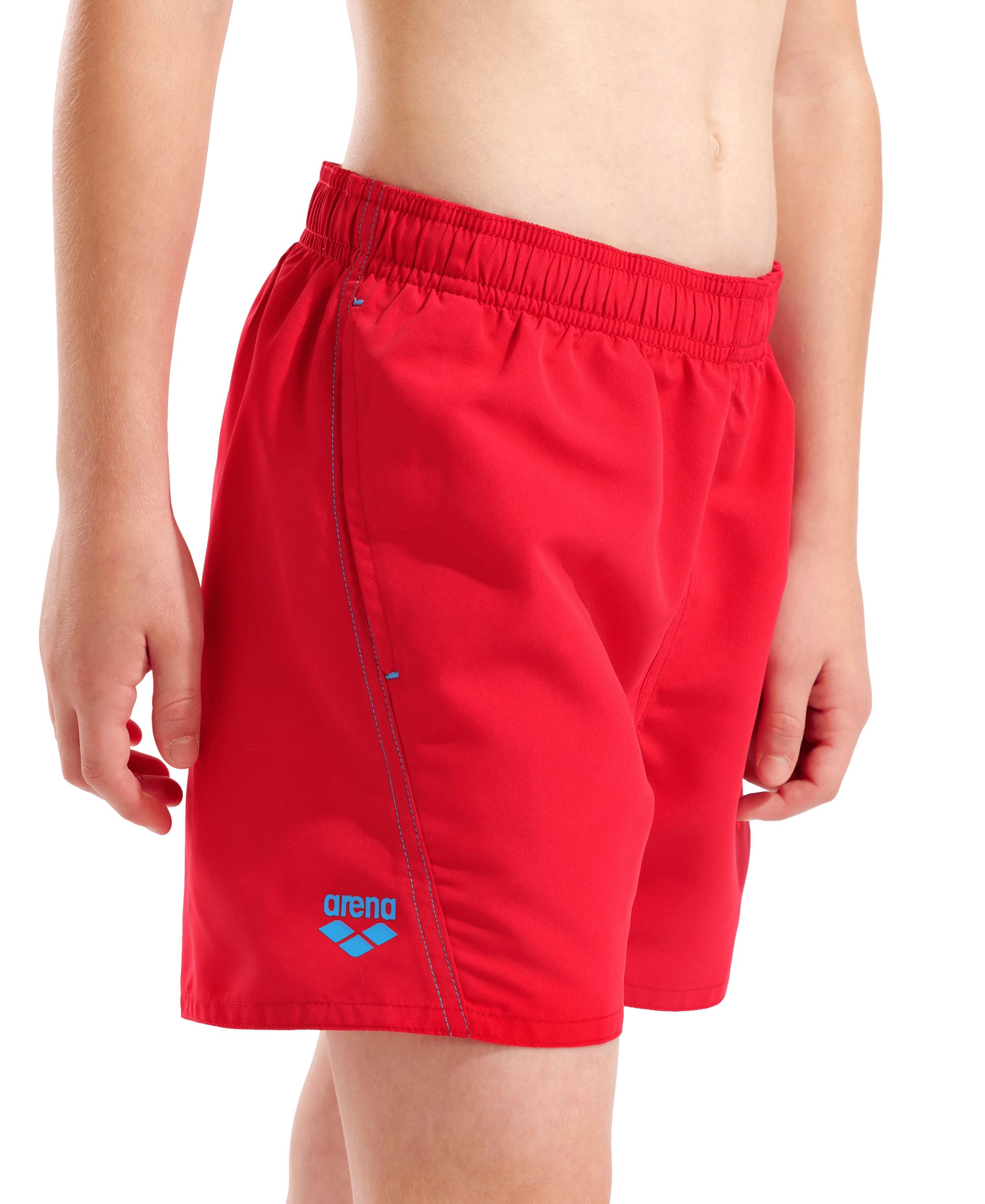 Badeshorts Arena "Fundamentals Arena Logo Jr Boxer R", Jungen, Gr. 152 (146), N-Gr, Rot, Turquoise, Obermaterial: 100% Polyester, Badehosen Badeshorts, FüR Kinder, Mit Seitentaschen, Mit Mesh-Innenslip, Schnelltrocknend