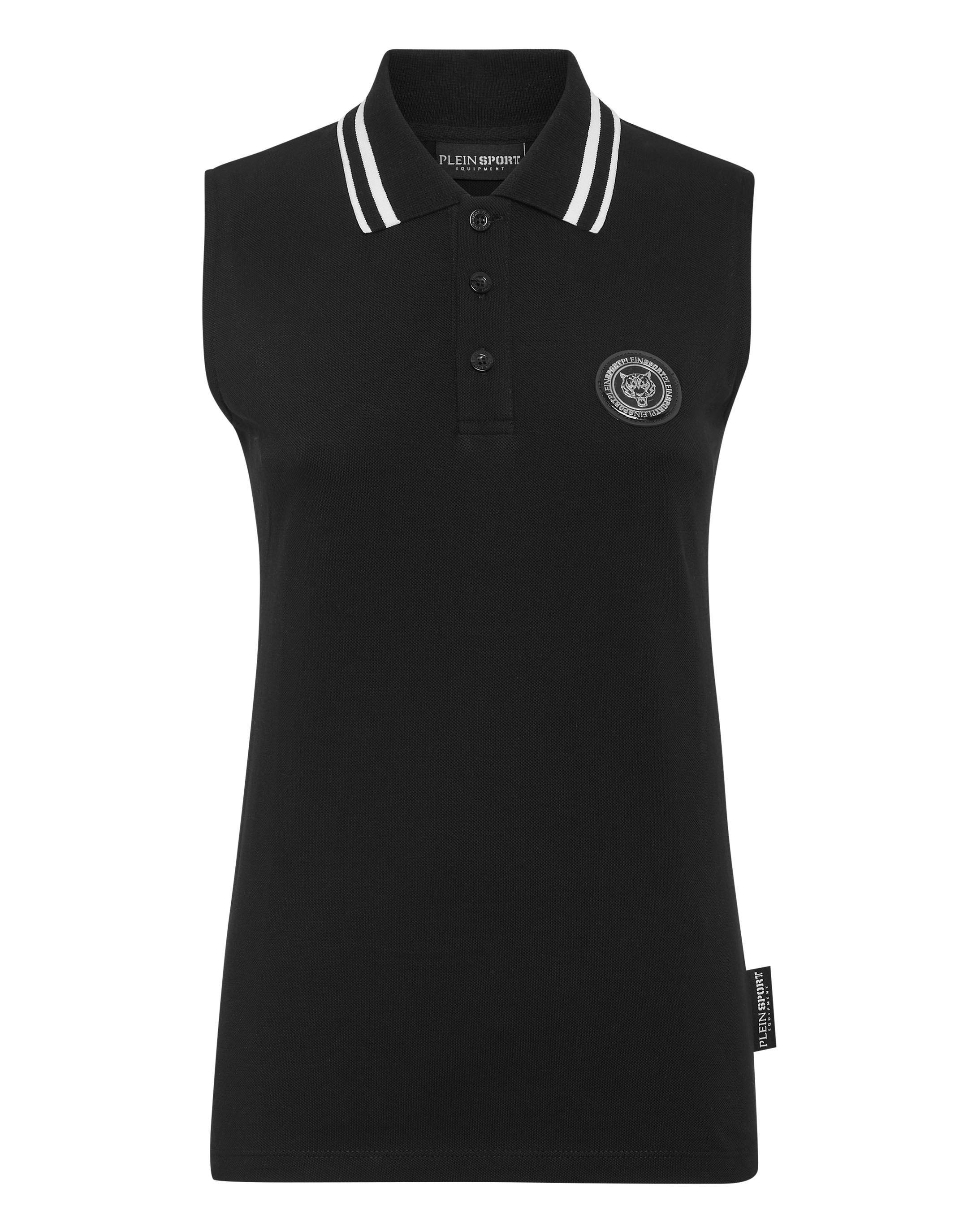 Poloshirt Plein Sport "Statement", Damen, Gr. Xs, Schwarz (02, Schwarz), Obermaterial: 100% Baumwolle, Shirts