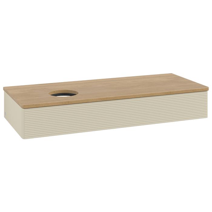 Villeroy Und Boch Antao Waschtisch-Unterschrank K11111HJ 120X19X50Cm, Waschbeckenplattenfarbe Honey Oak, Silk Grey Matt Lacquer