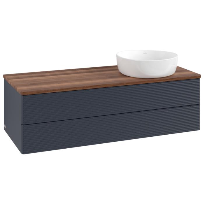 Villeroy & Boch Antao Waschtischunterschrank 1200x360x500mm L23112HG mit Beleuchtung mit Struktur FK/AP: HG/2