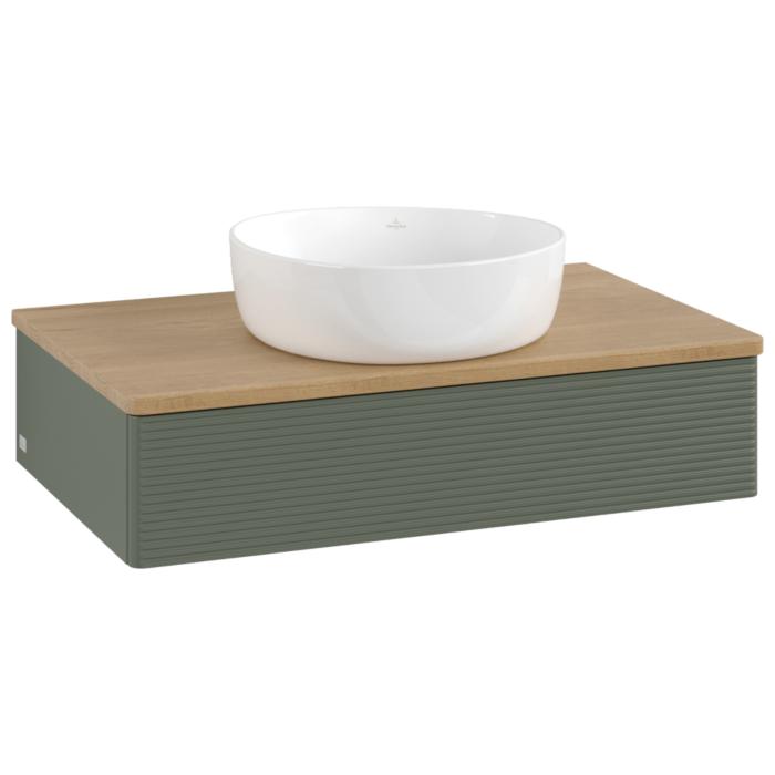 Villeroy & Boch Antao Waschtischunterschrank 800X190X500Mm L08111HL Mit Beleuchtung Mit Struktur Fk/Ap: HL/1