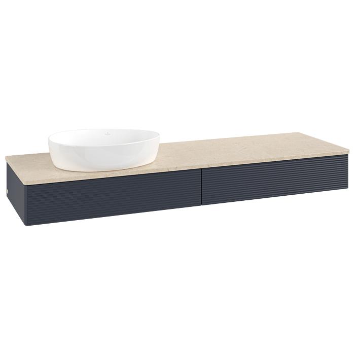 Villeroy & Boch Antao Waschtischunterschrank 1600X190X500Mm L15113HG Mit Beleuchtung Mit Struktur Fk/Ap: HG/3