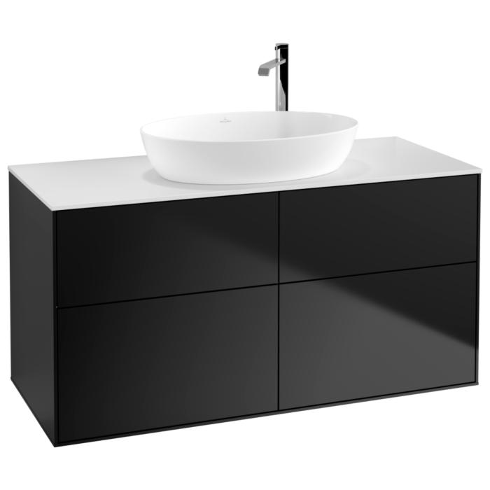 Villeroy Und Boch Finion Waschtischunterschrank G91100PD 120X60,3Cm, Emotion, Abdeckplatte White Matt, Black Matt Lacquer