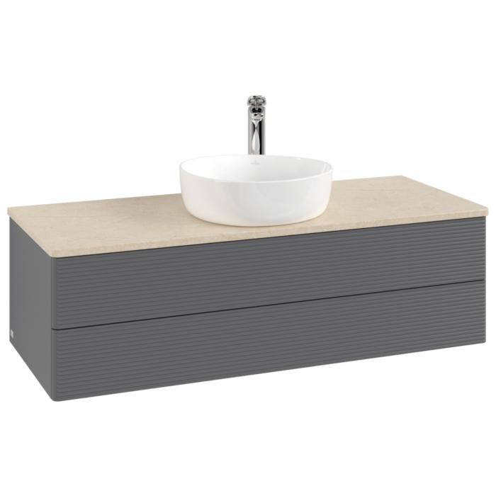 Villeroy & Boch Antao Waschtischunterschrank 1200X360X500Mm L21153GK Mit Beleuchtung Mit Struktur Fk/Ap: GK/3
