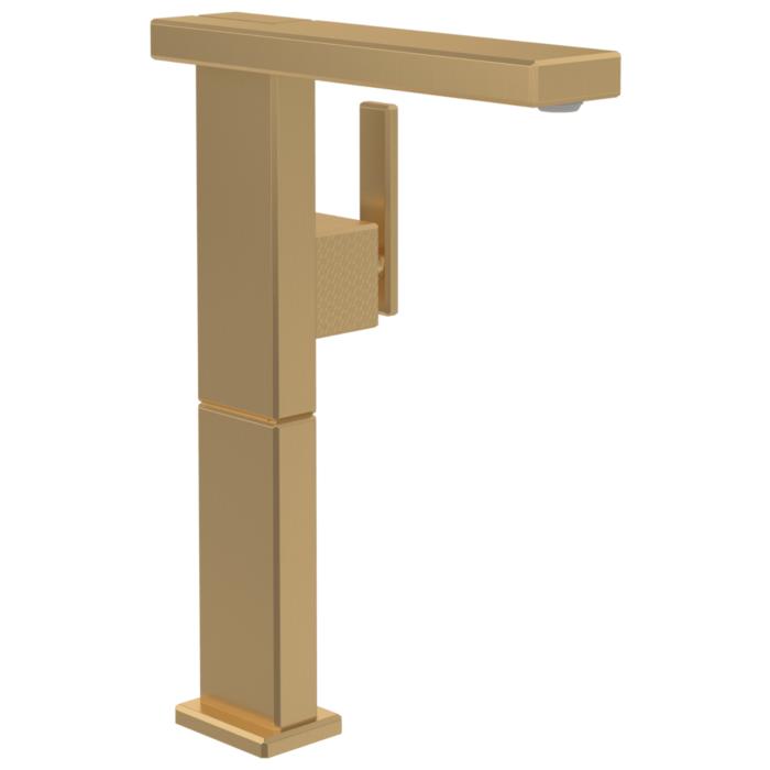 Villeroy Und Boch Mettlach Einhebel-Waschtischarmatur TVW12600300076 ErhöHt, Ohne Ablaufgarnitur, Verstellbarer Strahlregler, Brushed Gold