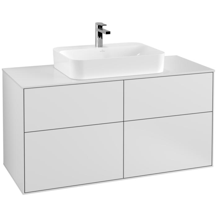 Villeroy Und Boch Finion Waschtischunterschrank F38100MT 120X60,3Cm, Abdeckplatte White Matt, White Matt Lacquer