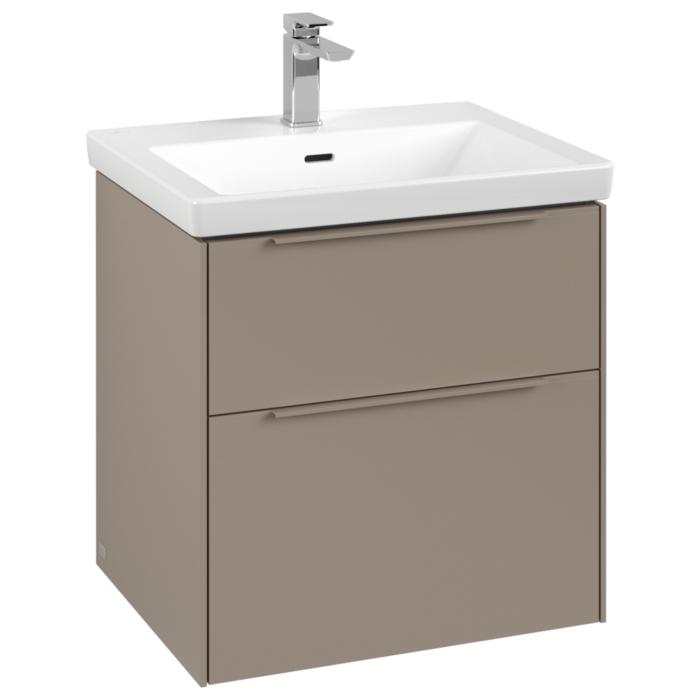 Villeroy Und Boch Subway 3.0 Waschtisch-Unterschrank C57802VM 57,2X57,6X47,8Cm, Ohne Led/Griff Monochrom, Taupe