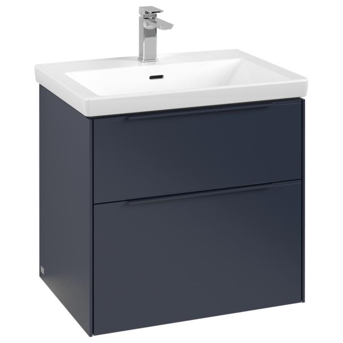 Villeroy Und Boch Subway 3.0 Waschtisch-Unterschrank C576L2VQ 62,2X57,6X47,8Cm, Mit Led/Griff Monochrom, Marine Blue