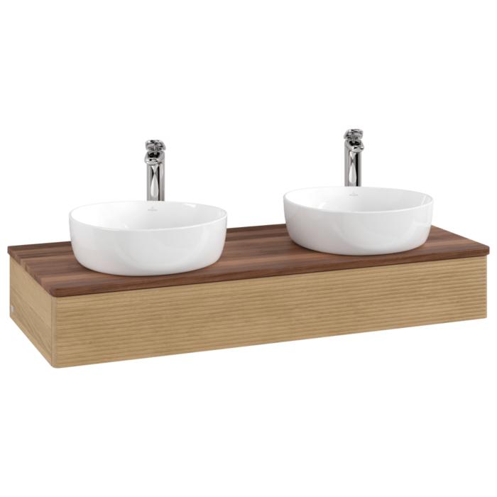 Villeroy & Boch Antao Waschtischunterschrank 1200X190X500Mm L13152HN Mit Beleuchtung Mit Struktur Fk/Ap: HN/2