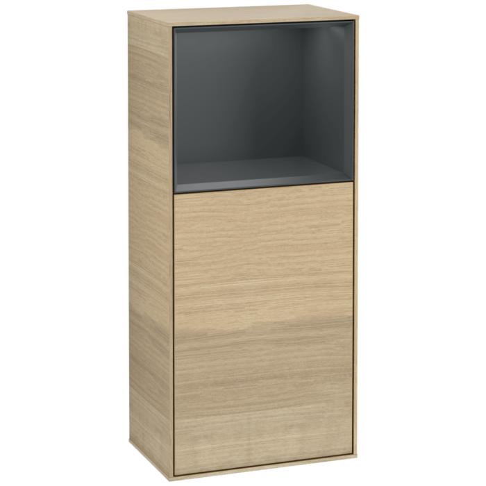 Villeroy Und Boch Finion Seitenschrank G500HGPC 41,8X93,6Cm, Links, Emotion, Regal Oben Midnight Blue Matt, Oak Veneer