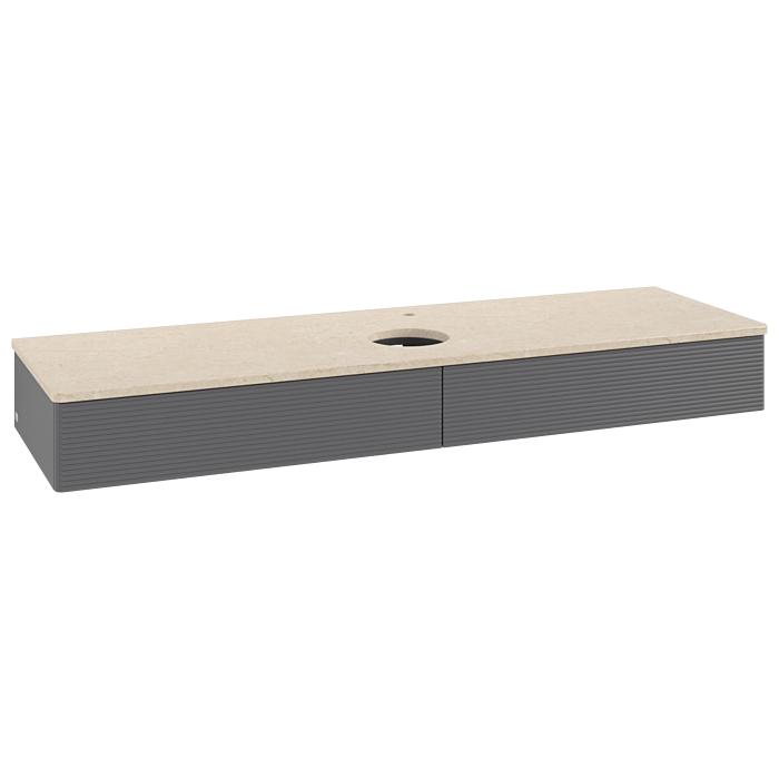 Villeroy & Boch Antao Waschtischunterschrank 1600X190X500Mm L14153GK Mit Beleuchtung Mit Struktur Fk/Ap: GK/3