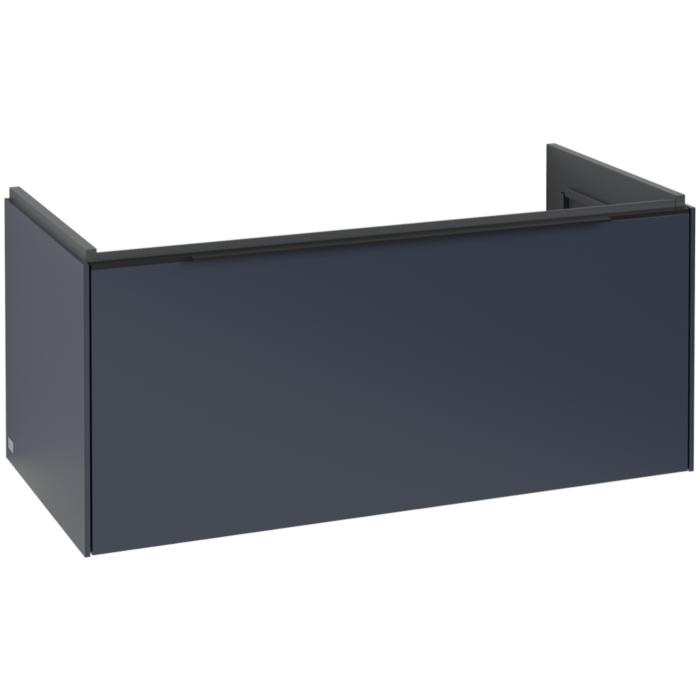 Villeroy Und Boch Subway 3.0 Waschtisch-Unterschrank C569L1VQ 97,3X42,9X47,8Cm, Mit Led/Griff Volcano Black, Marine Blue