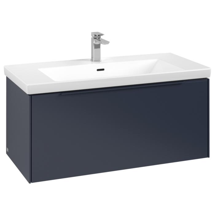 Villeroy Und Boch Subway 3.0 Waschtisch-Unterschrank C56902VQ 97,3X42,9X47,8Cm, Ohne Led/Griff Monochrom, Marine Blue