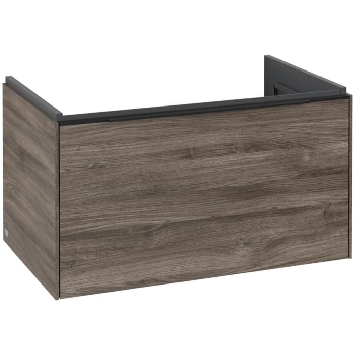 Villeroy Und Boch Subway 3.0 Waschtisch-Unterschrank C57301RK 77,2X42,9X47,8Cm, Ohne Led/Griff Volcano Black, Stone Oak
