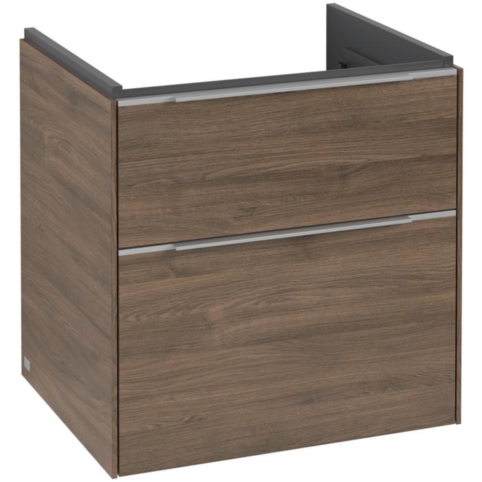 Villeroy Und Boch Subway 3.0 Waschtisch-Unterschrank C578L0VH 57,2X57,6X47,8Cm, Mit Led/Griff Aluminium GläNzend, Arizona Oak