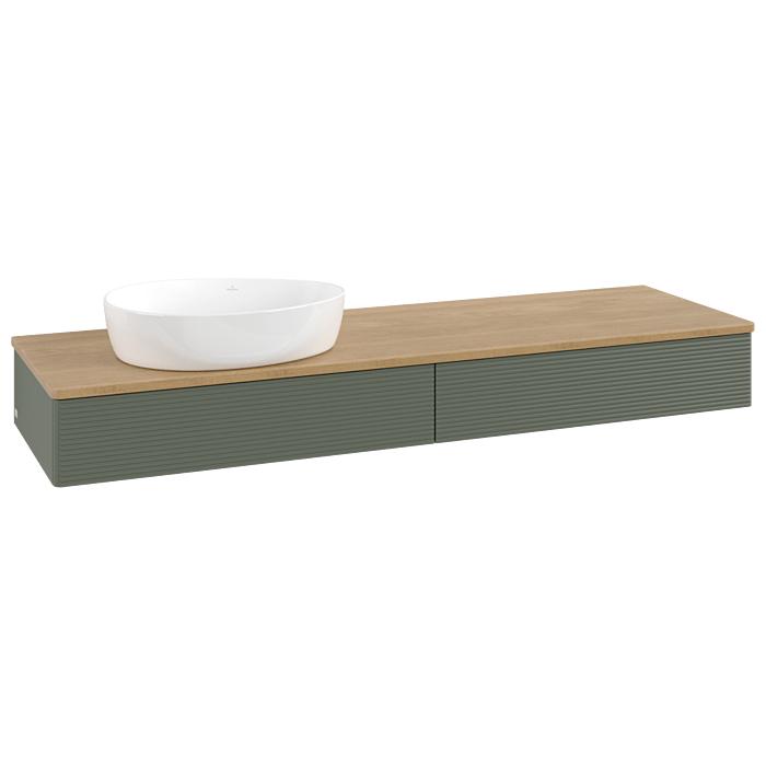 Villeroy & Boch Antao Waschtischunterschrank 1600X190X500Mm L15111HL Mit Beleuchtung Mit Struktur Fk/Ap: HL/1