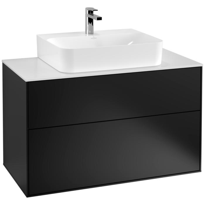 Villeroy & Boch Finion Unterschrank G10100PD 100X60,3X50,1Cm, Black Matt Lacquer