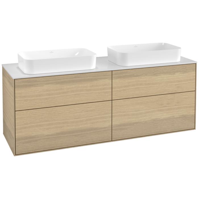 Villeroy Und Boch Finion Waschtischunterschrank G31100PC 160X60,3Cm, Emotion, Abdeckplatte White Matt, Oak Veneer
