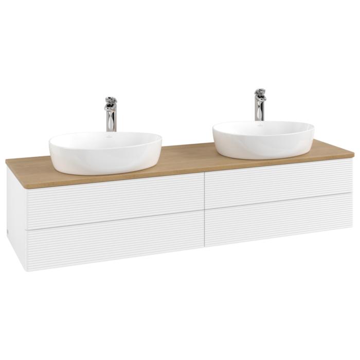 Villeroy & Boch Antao Waschtischunterschrank 1600X360X500Mm L28151MT Mit Beleuchtung Mit Struktur Fk/Ap: MT/1