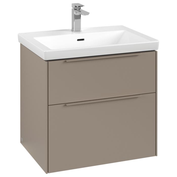 Villeroy Und Boch Subway 3.0 Waschtisch-Unterschrank C576L2VM 62,2X57,6X47,8Cm, Mit Led/Griff Monochrom, Taupe